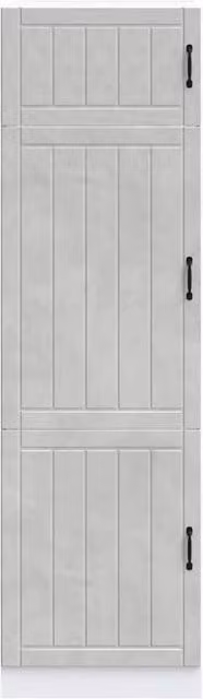 Berkfield Home Lucca Kitchen Cupboard in Concrete Grey MDF, W/D/H: 60.0 x 20.0 x 207.0 cm – 1