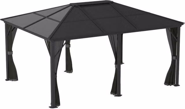 Sojag Meridien Hip Roof Gazebo in Grey, W: 365 cm, D: 485 cm, H: 270 cm