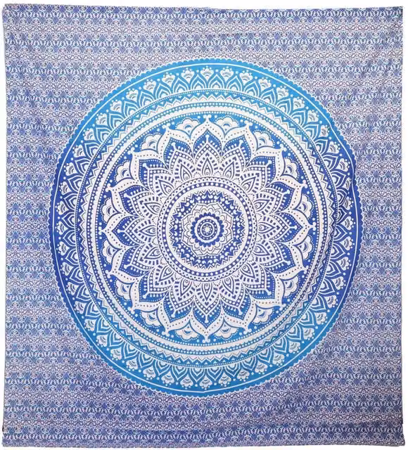 KDMK Blue Handcrafted Mandala Wall Hanging Textile Decor