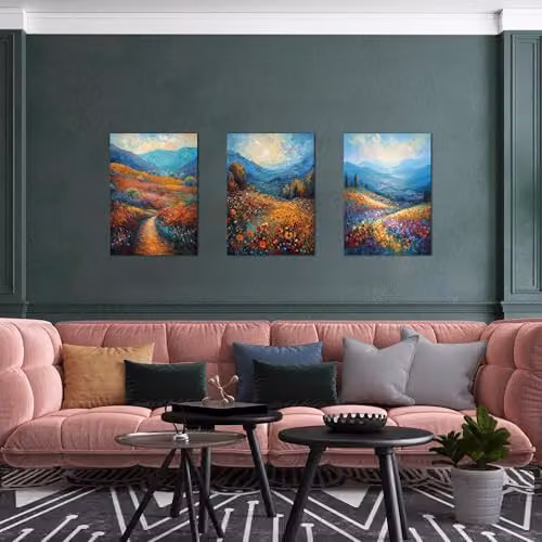 Simpa 3 Panel Multicolour Canvas Wall Art Landscape Nature Photograph – 2