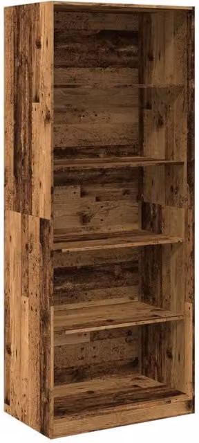 Berkfield Home Old Wood Wardrobe in Brown, W/D/H: 80 x 50 x 200 cm