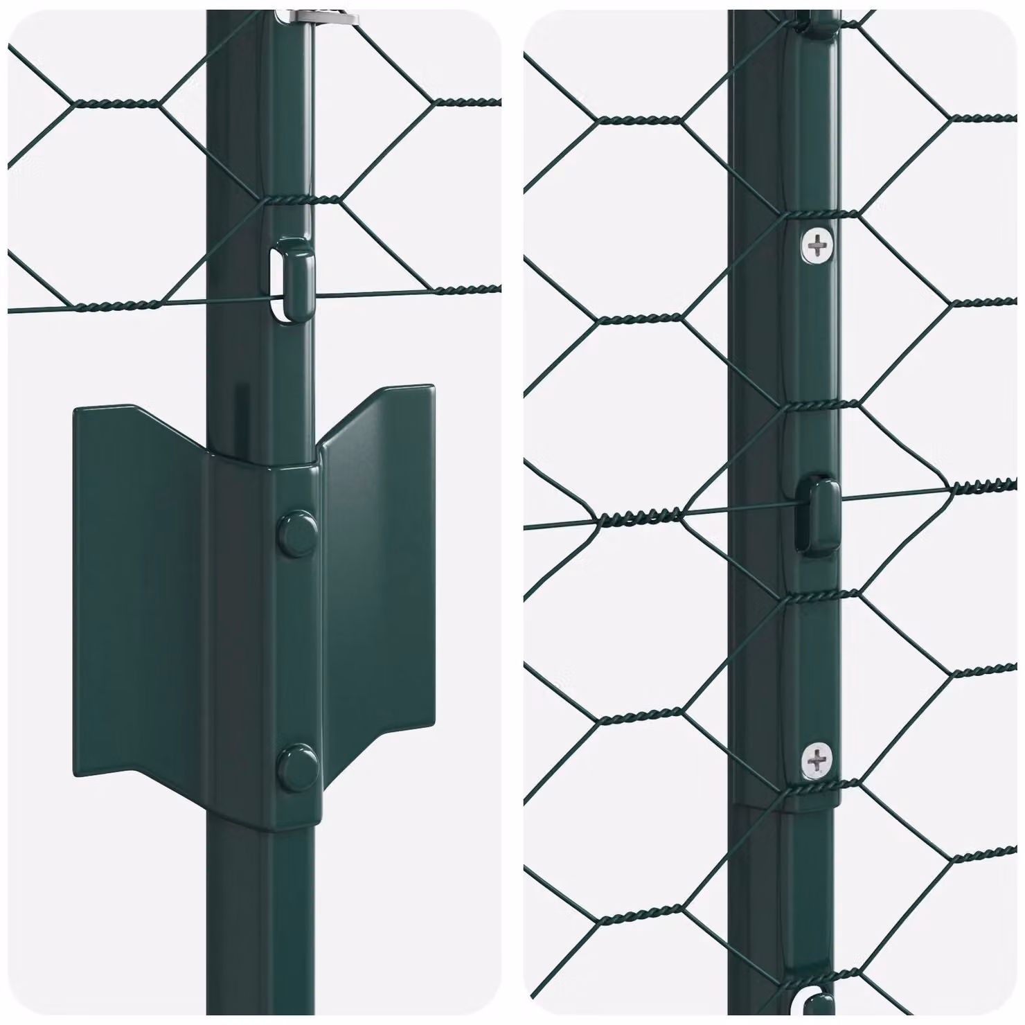 Berkfield Home Green Steel U-Channel Fence Posts, 5 Pieces, Height: 140 cm – 3