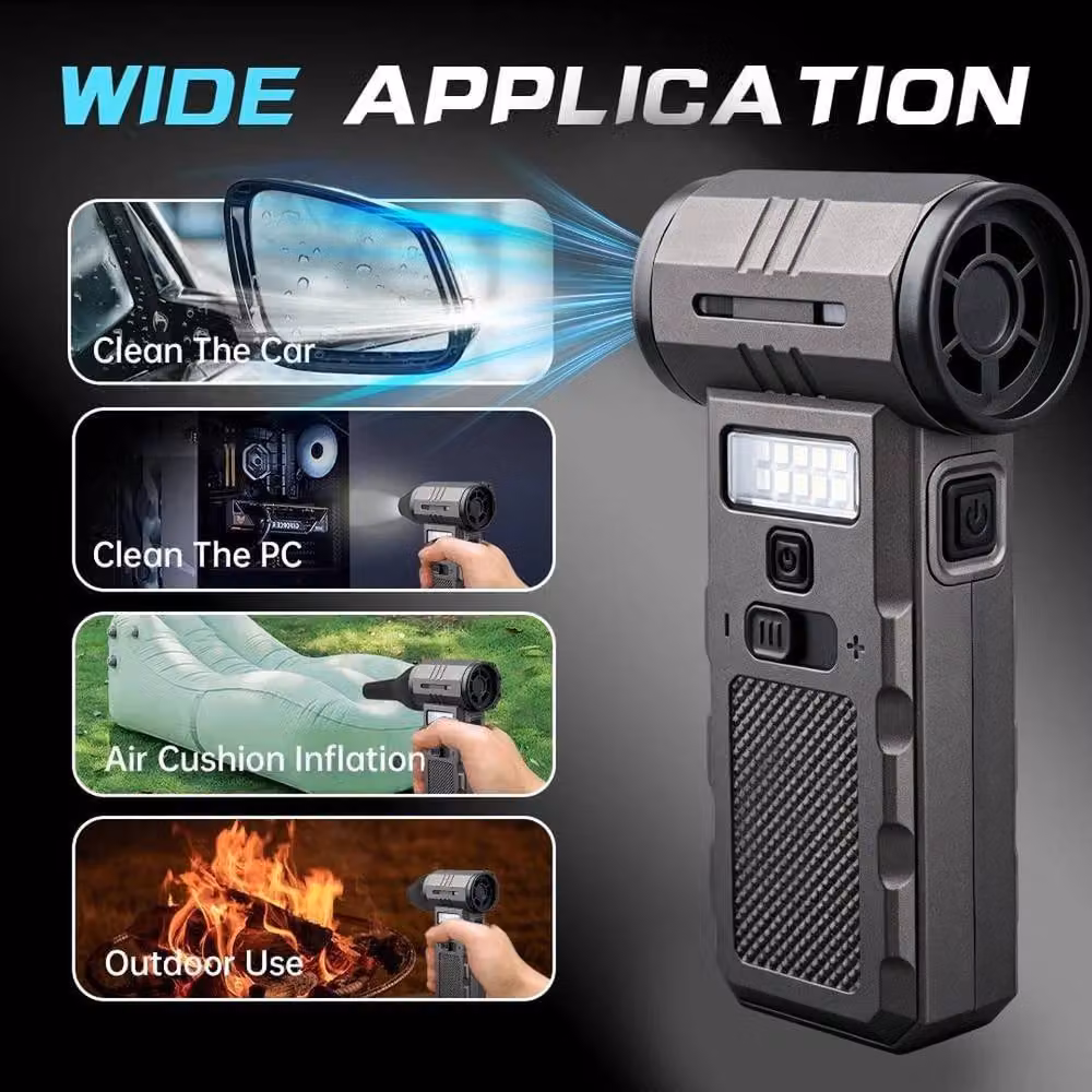 SPETLEK Mini Violent Turbo Fan Rechargeable 350000 RPM Air Blower in Black – 4
