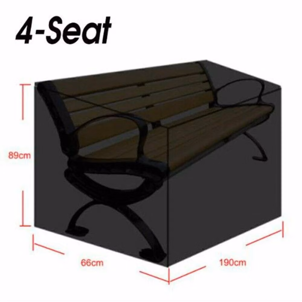KORVIXA Waterproof Black Patio Furniture Cover for 4-Seater Corner Sofas, W/D/H: 190 x 66 x 89 cm – 2