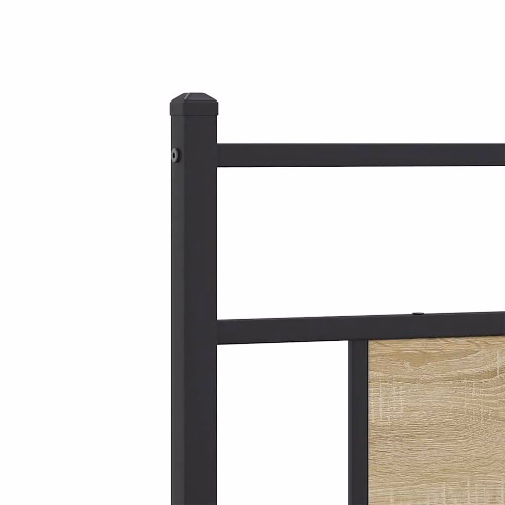 Berkfield Home Sonoma Oak Bed Frame in Light Oak, W/D/H: 80 x 200 cm – 5