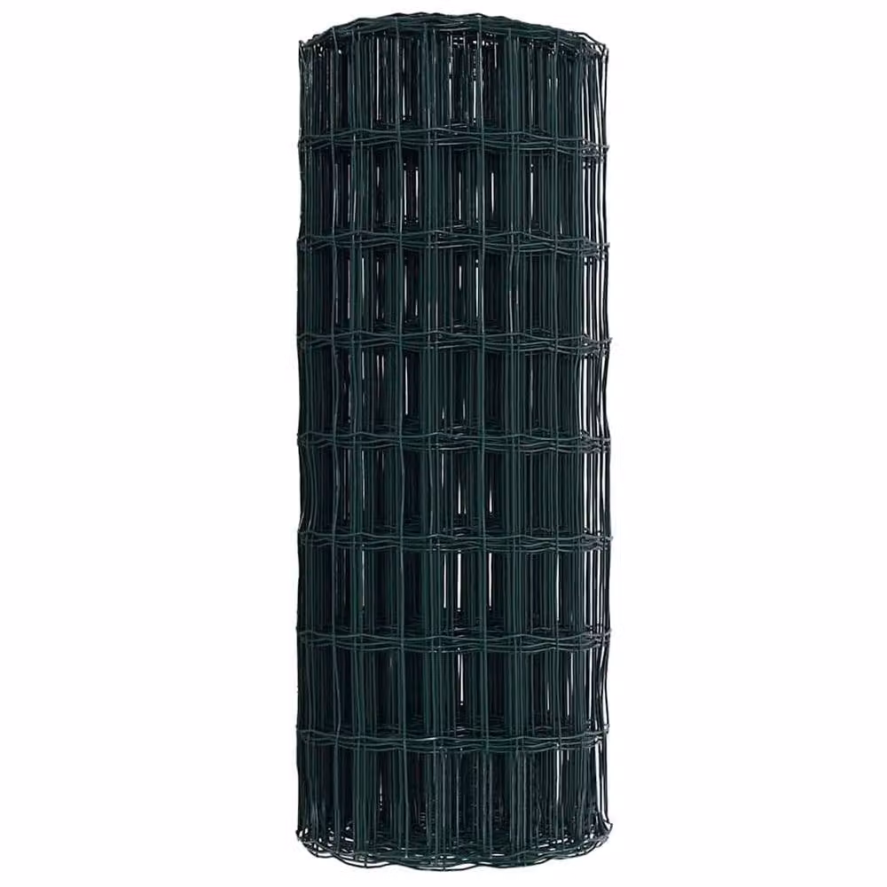 Berkfield Home Euro Fence Green PVC-Coated Steel Fencing, W/H: 10 x 0.4 m – 5