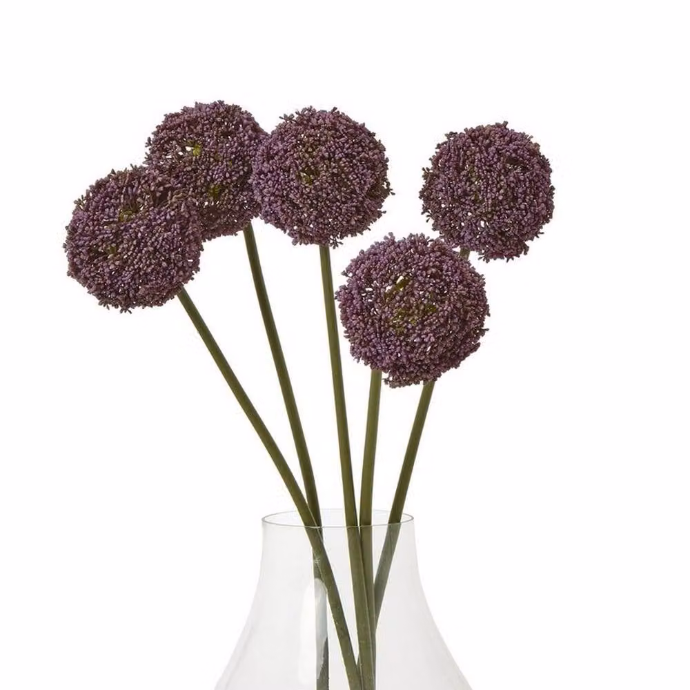 Lemon Pavilion Purple Plastic Allium Single Stem Flower, Height: 75 cm – 3