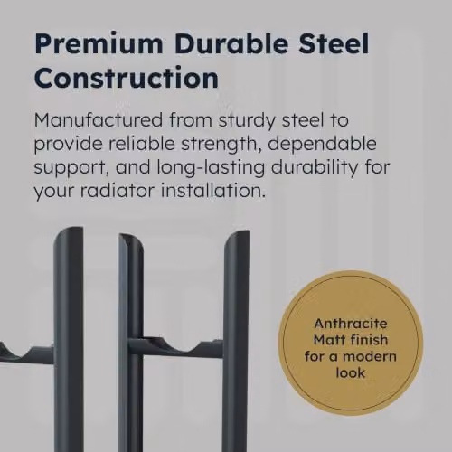 UK Radiators Steel 3 Column Freestanding Radiator Feet in Matt Anthracite Grey – 4