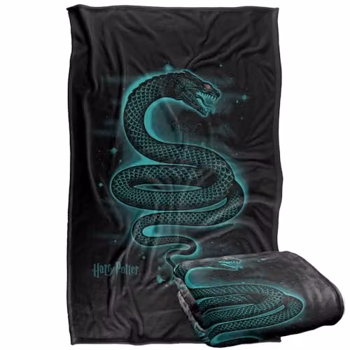 Warner Bros. Harry Potter Basilisk Stars Silky Touch Super Soft Fleece Throw Blanket, Multicolour