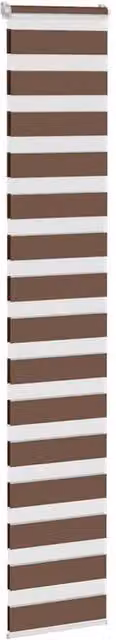 Berkfield Home Elegant Zebra Blind in Brown, Polyester, W: 45 cm, H: 200 cm