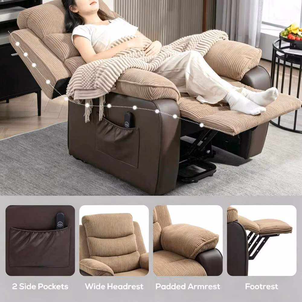 STILVORA Electric Riser Recliner Chair with USB in Brown – 8
