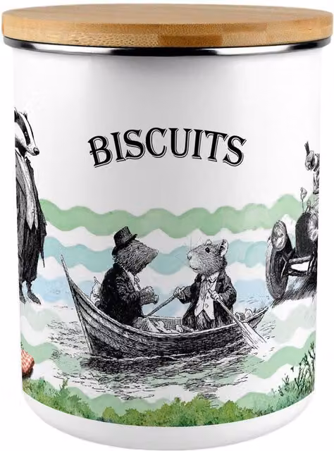 Purely Home Wind in the Willows Extra Large Biscuit Tin, Multicoloured Enamel and Ceramic
