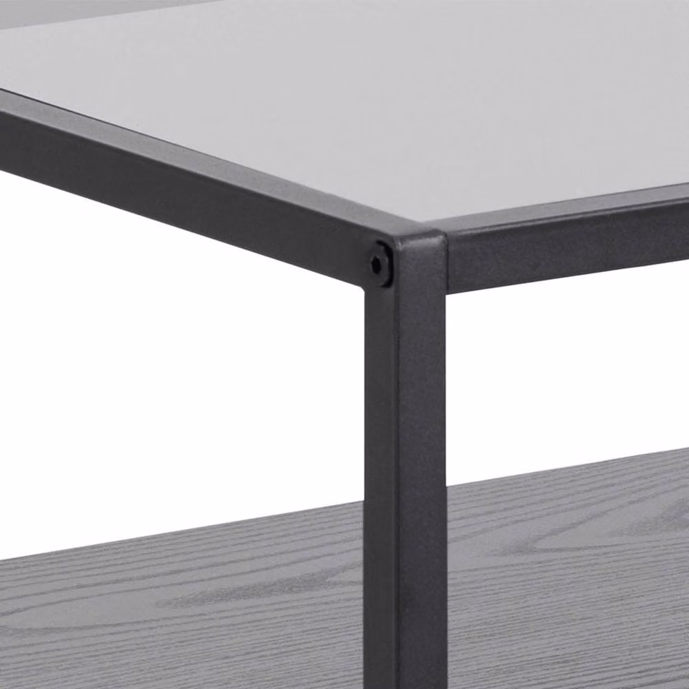 Wyld Haus Wrenna Black Bedside Table with Smoked Glass Top – 5
