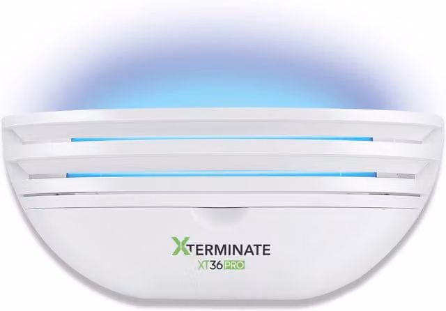 Xterminate White LED Wall Mounted Sticky Fly Trap XL Glue Board Unit with 12W Electric Power
