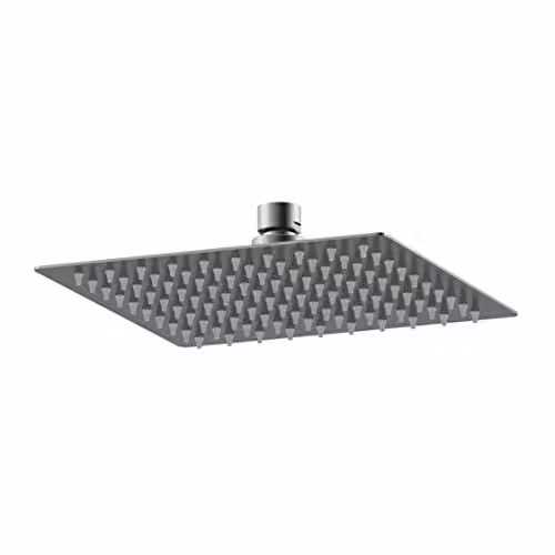 nuie A7088 Windon Modern Square Fixed Overhead Shower Head in Brushed Pewter, W: 200 mm x D: 200 mm