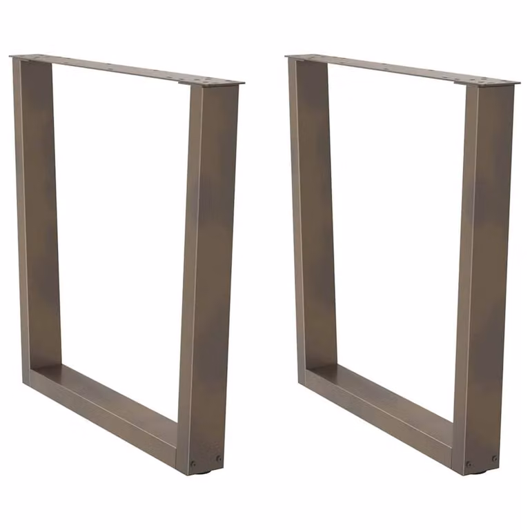 Berkfield Home V-Shape Dining Table Legs, 2 Pieces, Bronze Steel, H: 72-73.3 cm x W: 90 cm