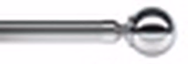 NewEdgeBlinds Silver Ball End Metal Eyelet Curtain Pole Set, Width: 50 cm