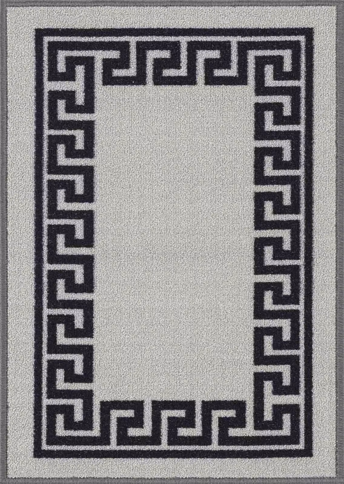 Desire Rugs Non-Slip Greek Key Design Doormat, Grey, W: 80 cm, D: 50 cm – 2