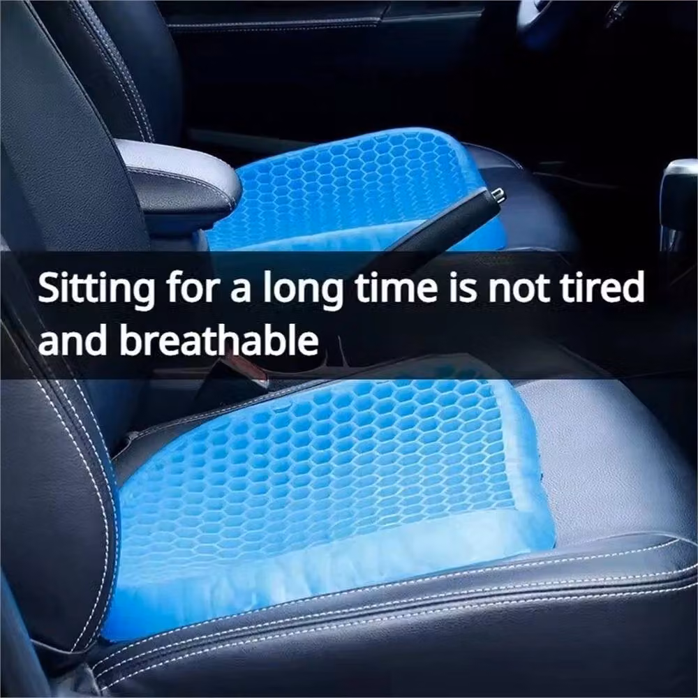 Nordara Blue Honeycomb Cooling Gel Seat Cushion, Breathable and Washable Oval Egg Pad – 4