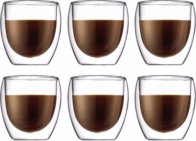 Bodum Pavina Transparent Glass Tumbler Set, 6 x 250 ml – 1