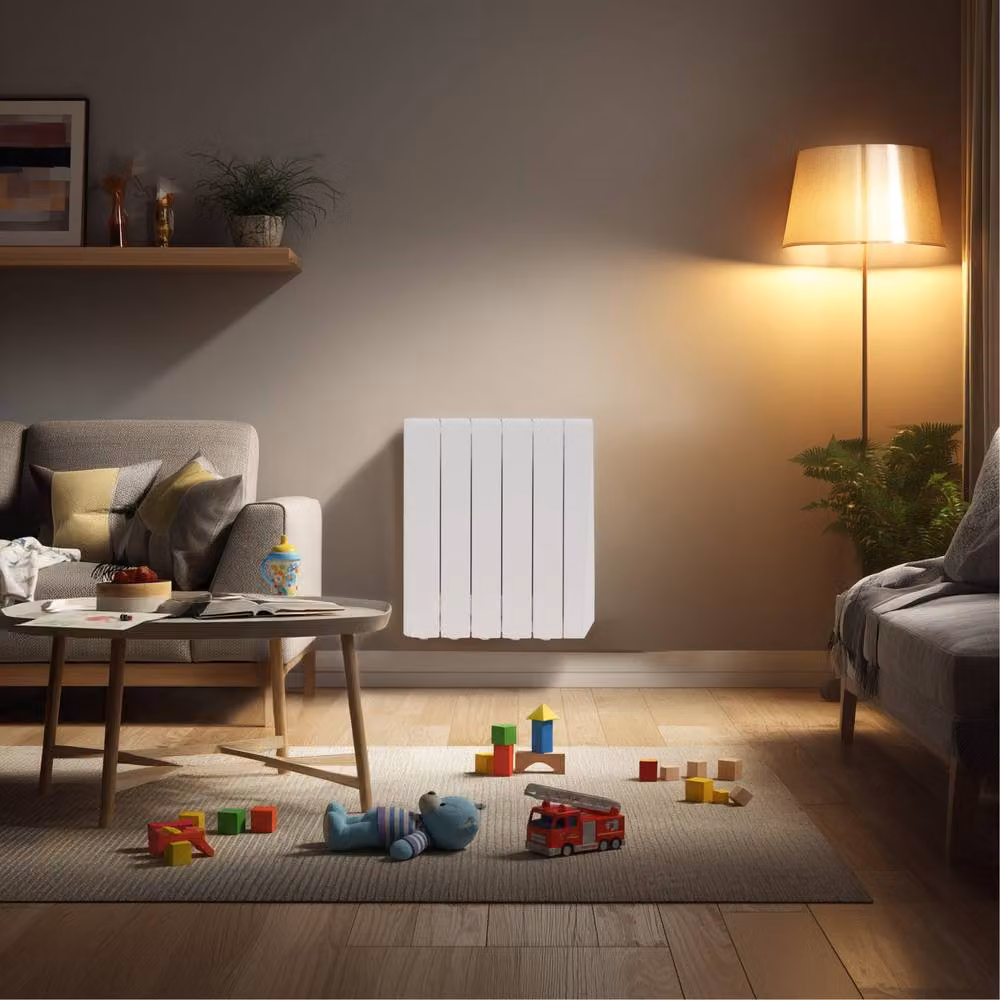 Masterplug SmartEnergy Wall Mounted Oil-Filled Radiator, 1000W, White with Wi-Fi and App Control – 4