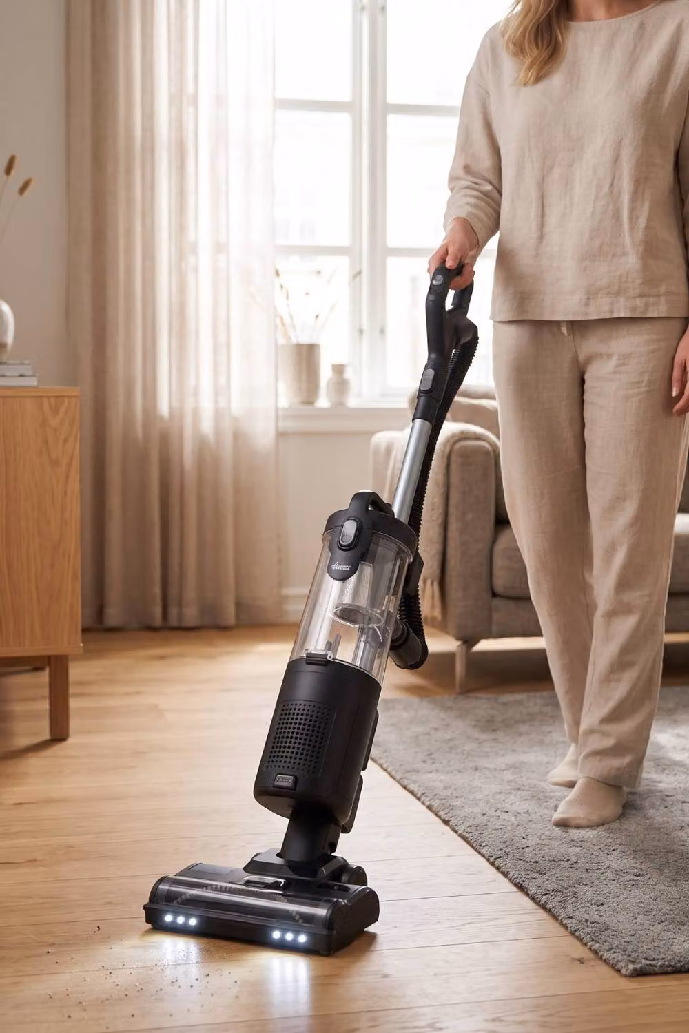 Living and Home 850W Upright Vacuum Cleaner in Black with Anti-Tangle Roller – 4