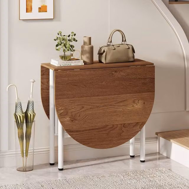 Costway Farmhouse Folding Dining Table in Natural Wood, W: 150 cm