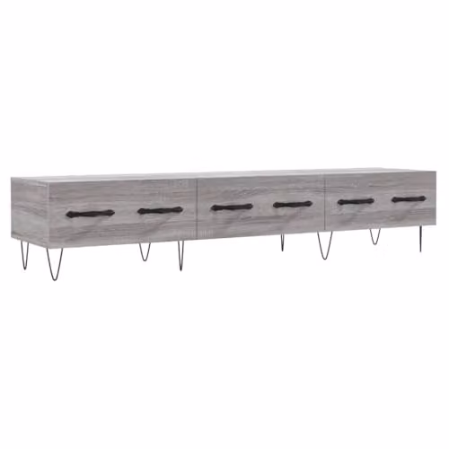 vidaXL TV Cabinet in Grey Sonoma, W: 150 cm, D: 36 cm, H: 30 cm