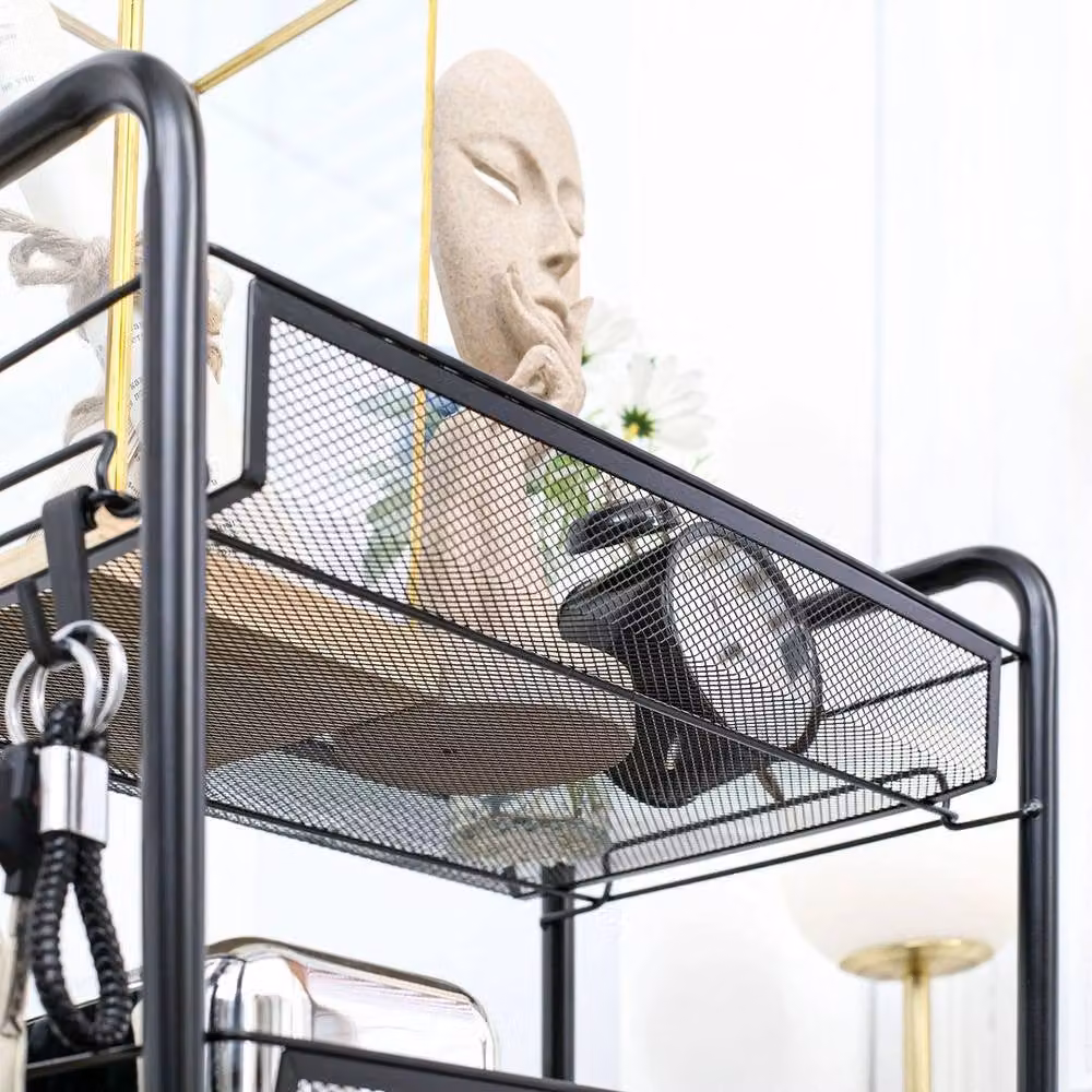 EONLION 5 Tier Metal Utility Rolling Cart in Black – 4
