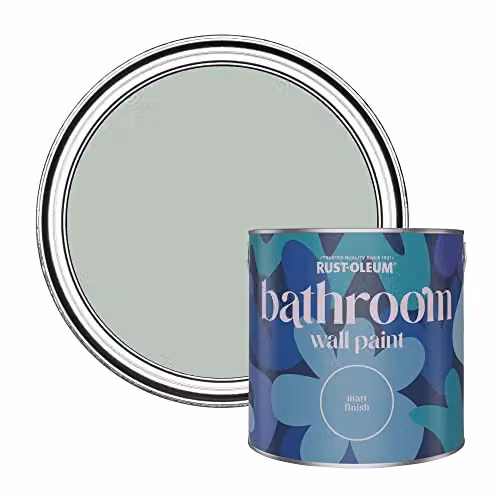 Rust-Oleum Matt Water-Based Bathroom Wall and Ceiling Paint, Green, 2.5L
