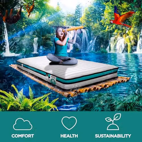 Jay-Be QUEST Q1 Childrens Pocket Spring Mattress, White, W/D/H: 90 x 190 x 16 cm – 3