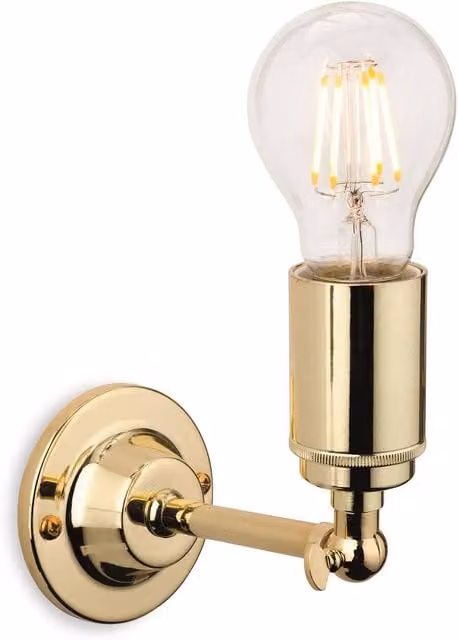 Firstlight Indy 1 Light Indoor Candle Wall Light in Polished Brass with E27 Socket