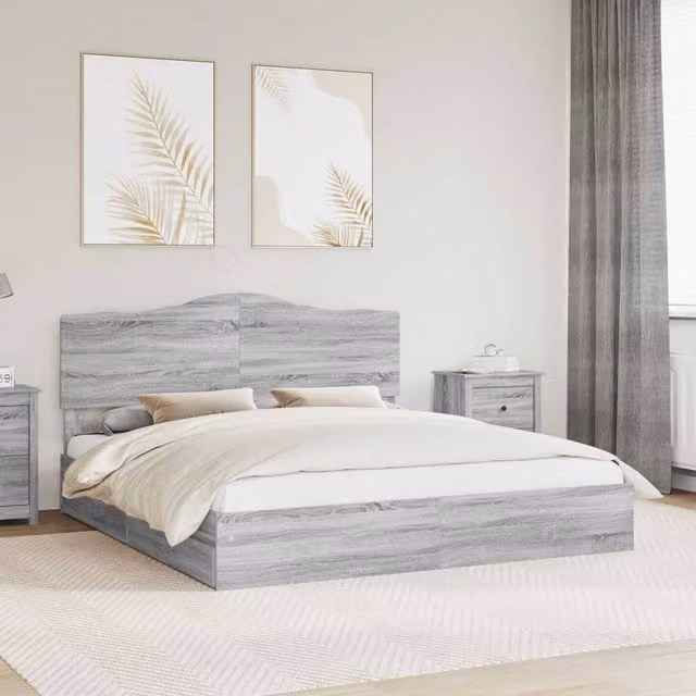 Berkfield Home Grey Sonoma Storage Bed with Drawers, W/D/H: 180 x 200 cm, Engineered Wood – 1