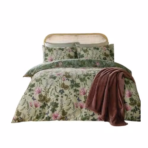 Riva Home Mystic Berry Reversible Cotton Duvet Cover Set, Green, 200 x 200 cm – 2