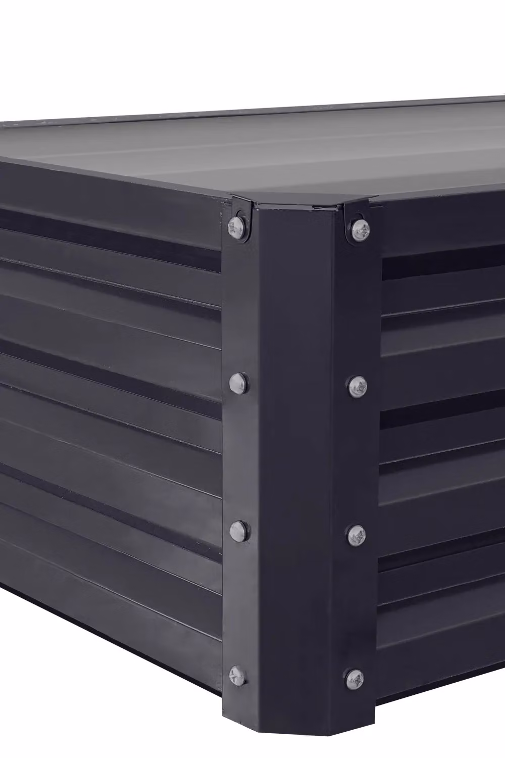 H&O Direct L-Shaped Galvanised Steel Raised Garden Bed in Anthracite, W/D/H: 61 x 61 x 30 cm – 3