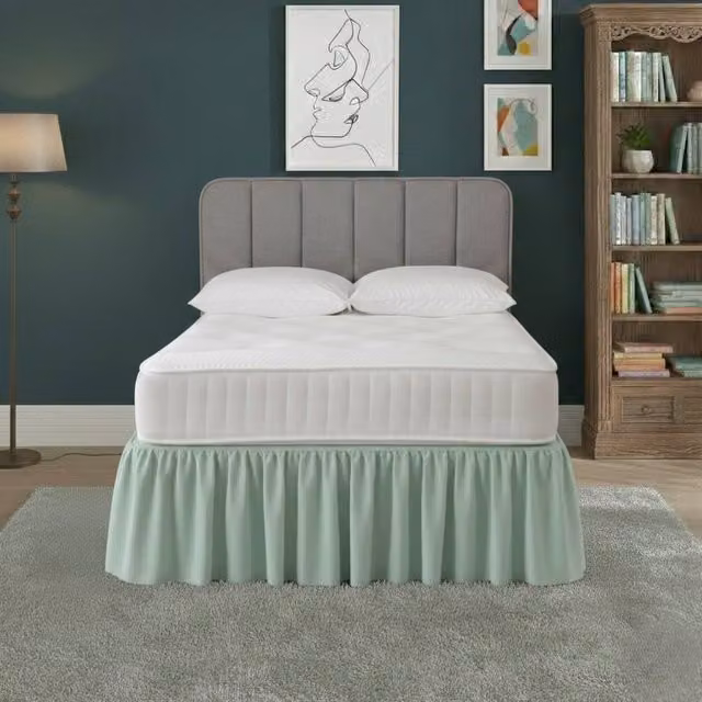Snug City Single Polycotton Divan Bed Base Valance Sheet in Green