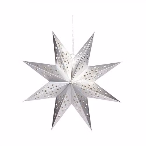 Smart Garden Silver Origami Star Christmas Hanging Decoration, W: 50 cm, H: 50 cm – 1