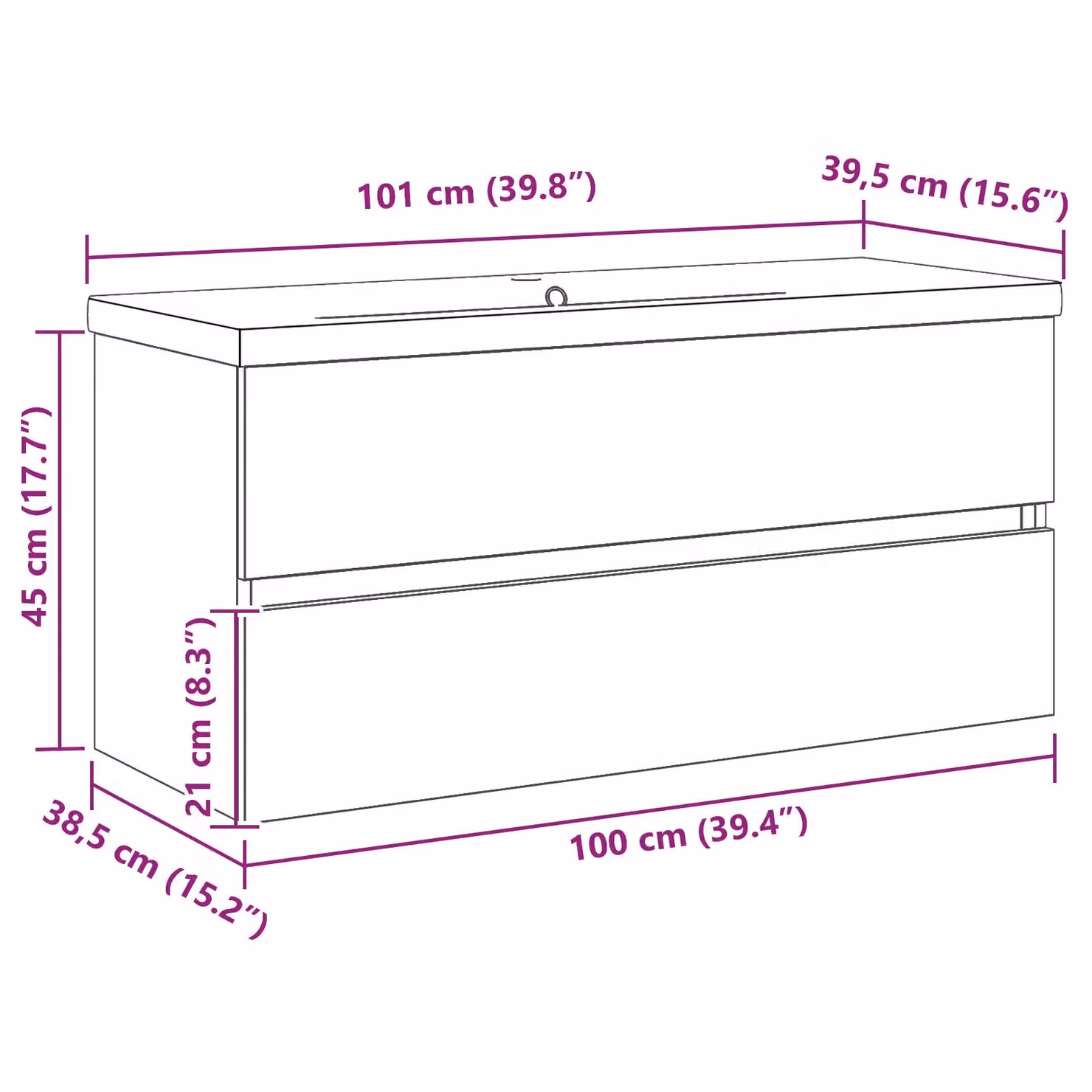 Berkfield Home Black Oak Sink Cabinet with Built-in Basin in Engineered Wood – 4