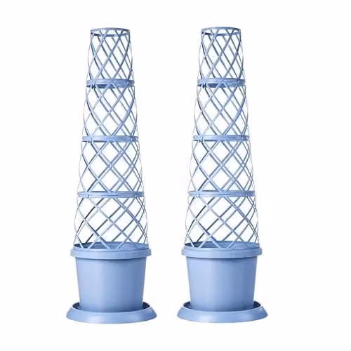 Garden Gear Plant Pot Tower Planter and Flower Climbing Frame, Mayan Blue, Height: 130 cm