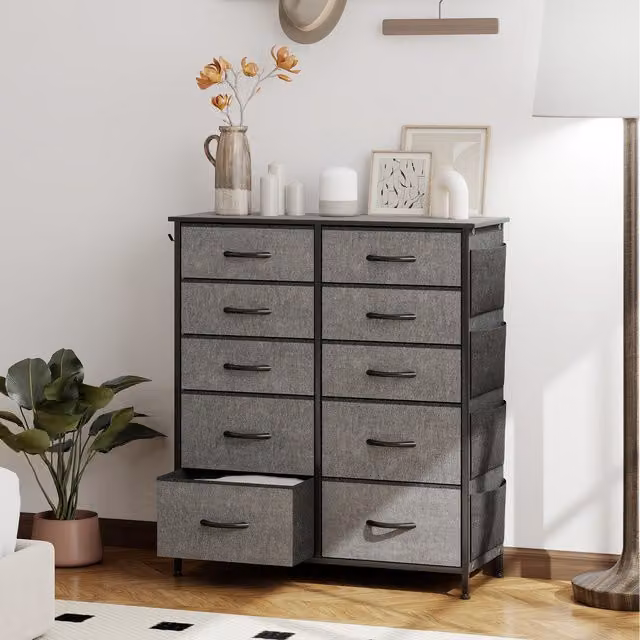 HOMCOM Double Dresser in Grey