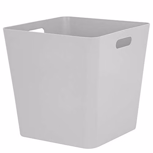 Wham Storage Studio Basket Cube with Label Holder, Grey