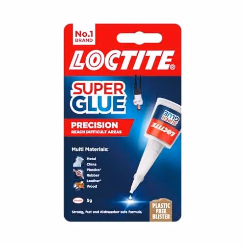 Loctite Precision Super Glue, Transparent Cyanoacrylate Liquid Adhesive, 5 g – 3