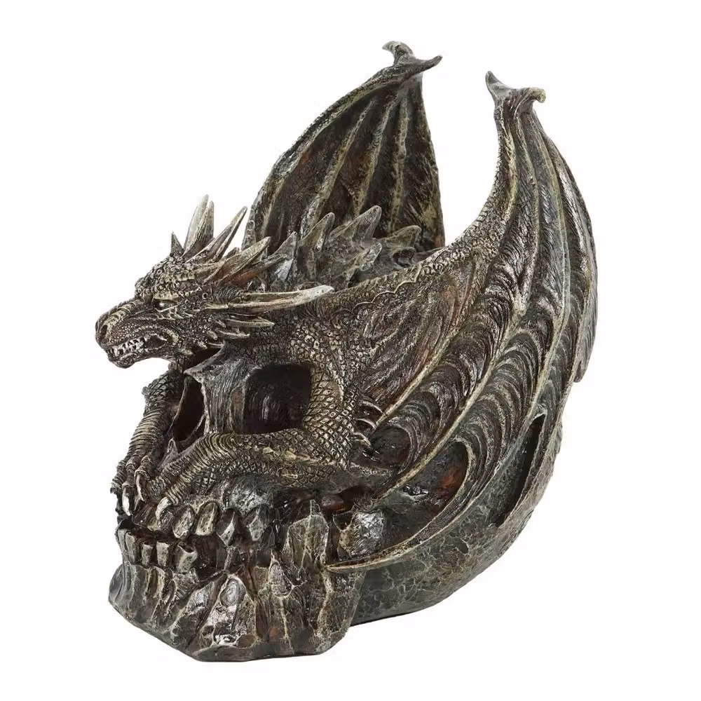 Spiral Direct Draco Dragon Skull Ornament in Terracotta – 2