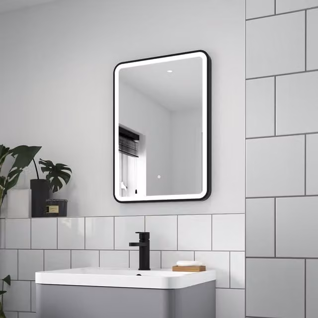 nuie LED Touch Sensor Mirror in Black