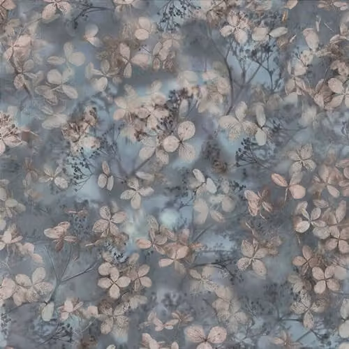 Erismann Abode Play of Light Blossom Navy Blue Floral Botanical Wallpaper