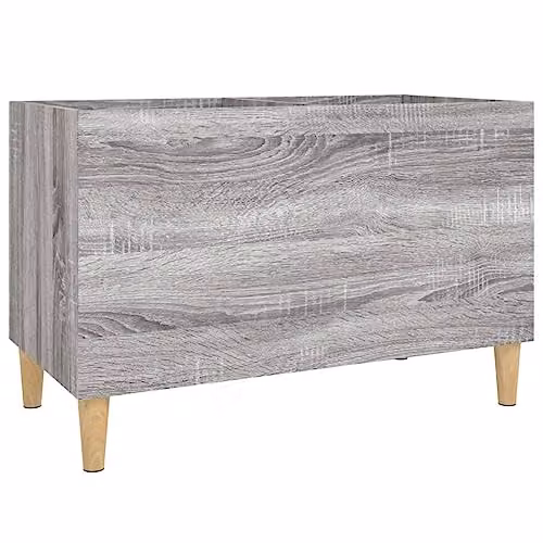 vidaXL Record Cabinet in Grey Sonoma, W: 74.5 cm, D: 38 cm, H: 48 cm, Engineered Wood