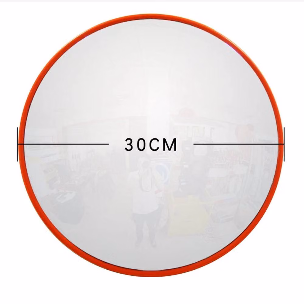 NESTLUNE Orange Wide Angle Convex Traffic Security Mirror, W: 30 cm, H: 100 cm, D: 15 cm – 2