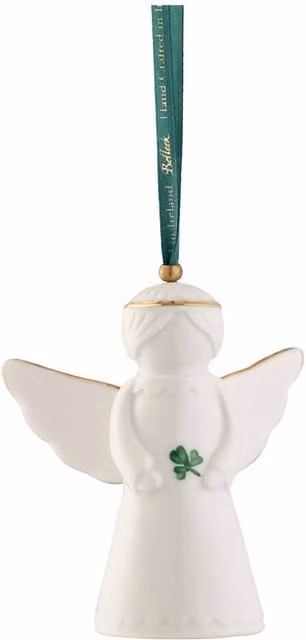 Belleek Classic Irish Porcelain Angel Ornament in White – 1