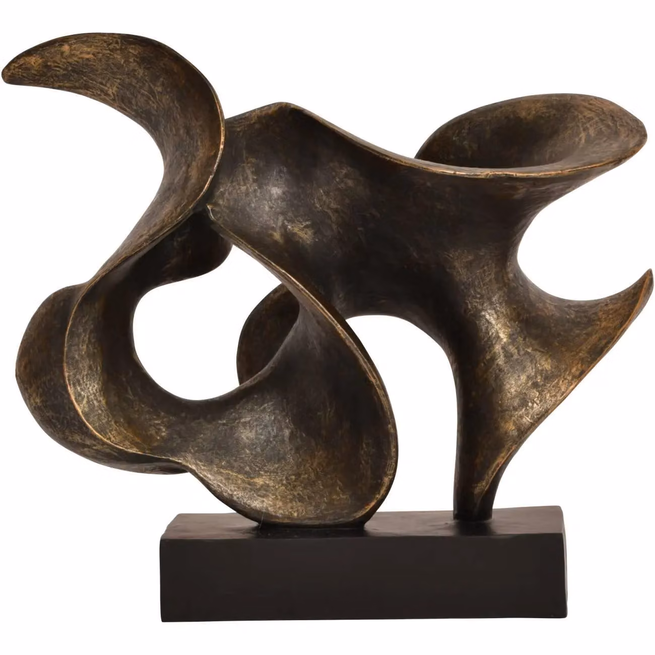 Libra Interiors Romulus Abstract Modern Bronze Sculpture in Brown – 2