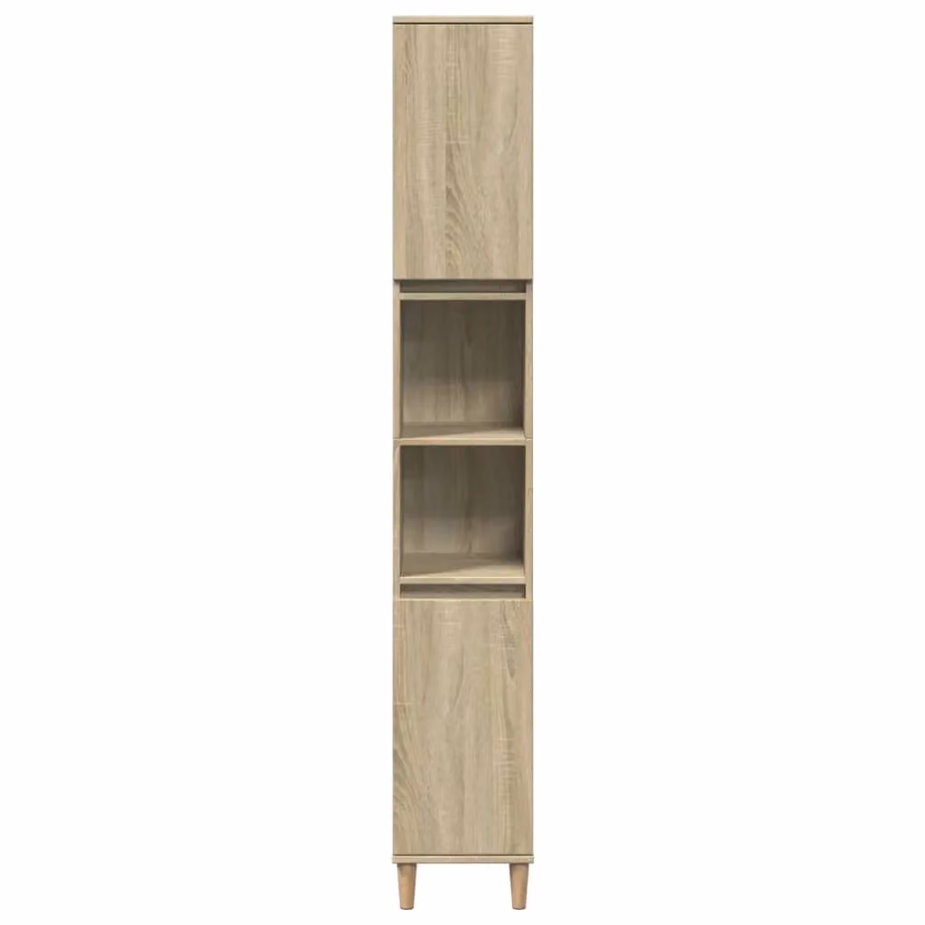 Berkfield Home 3 Piece Freestanding Bathroom Furniture Set in Sonoma Oak Brown – 2